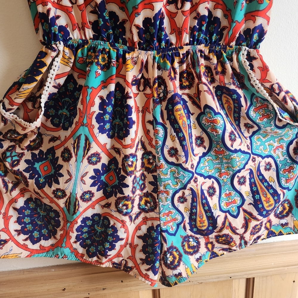 Colorful Patterned Jumpsuit - Picture 2 of 5